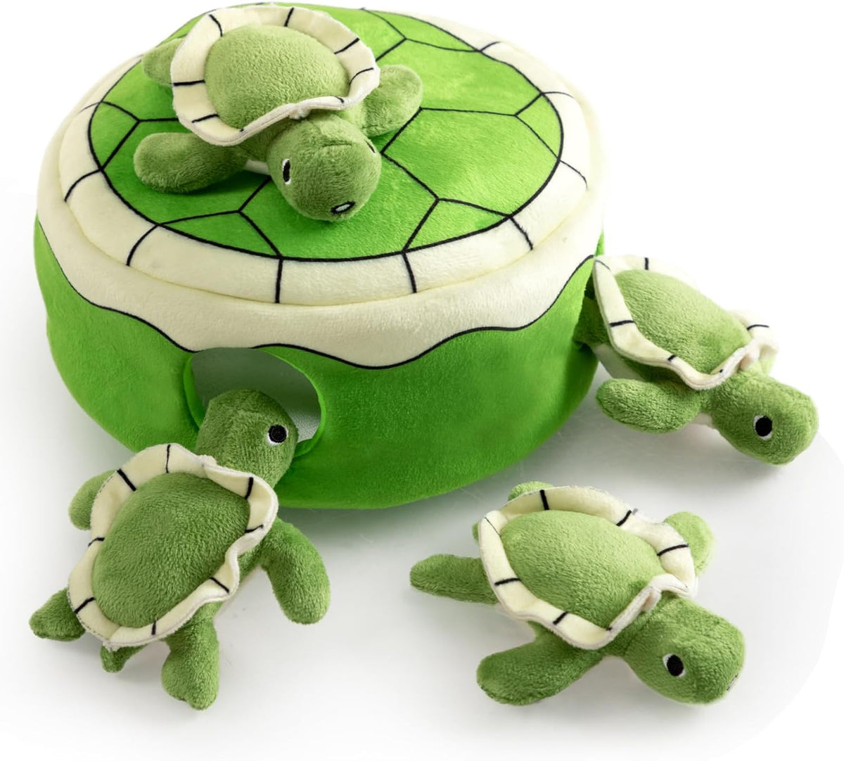 Hollypet Squeaky Hide and Seek Dog Toys for Small and Medium Dogs - Turtle