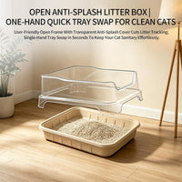 (6-Pack) Disposable Cat Litter Boxes - Low Entry, Shallow for Senior Cats, Easy for Mobility-Challenged Cats, Small Travel Cat Litter Box