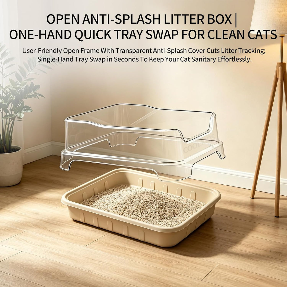 (6-Pack) Disposable Cat Litter Boxes - Low Entry, Shallow for Senior Cats, Easy for Mobility-Challenged Cats, Small Travel Cat Litter Box