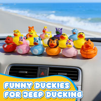 Tiaxidex 100 assorted 2 inch mini rubber ducks in bulk with mixed designs - view 6