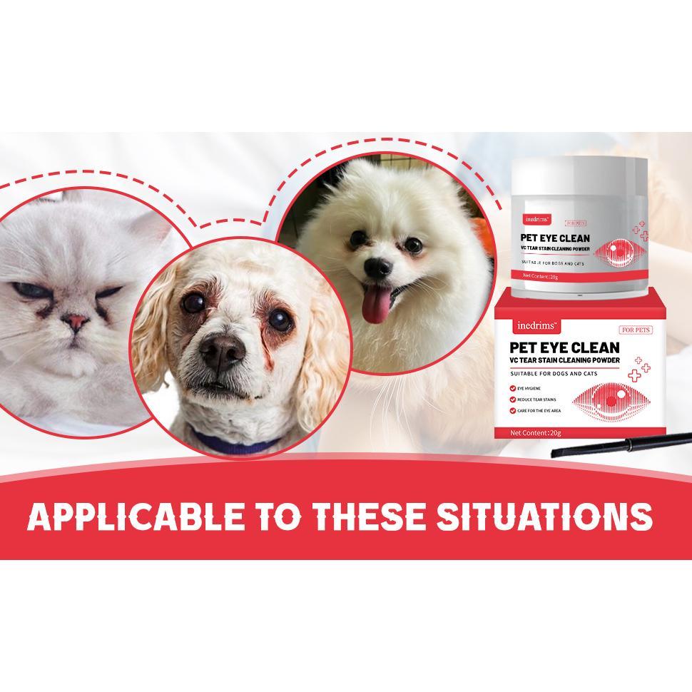 Pet Tear Stain Removal Powder - Natural And Gentle Formula, Eye And Fur Care, Tear Stain Removal And Brightening, An Ess