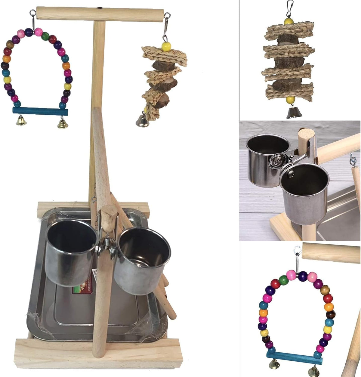 Bird Playground Parrot Play Stand Parakeet Playground Play Gym - image 3