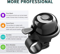 2 Pack Classic Bike Bell, Bicycle Bell Loud Crisp Clear Sound Bicycle Bike Bell City Bike BMX Bike Sports Bike for Adults Kids Right Hand/Left Hand Use