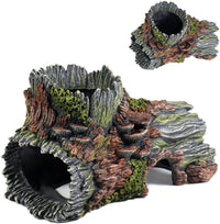 Fish Tank Decorations - Large Aquarium Decorations Air Bubbler Tree Fish House for Betta Hideout - Green