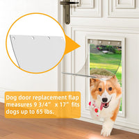 2-Pack Extra Large Transparent Dog Door Replacement Flaps Size 9 3/4" - 9.75"x 17" - image 3