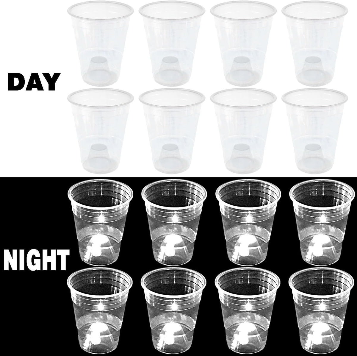mishunyus 24-pack purple LED glow party cups, 16 oz plastic - view 14