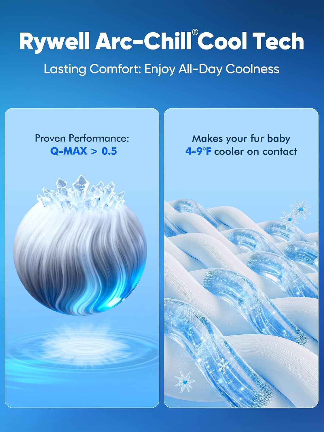 Dog Cooling Mat 2.0, Ocean Blue - X-Large / Blue - image 3