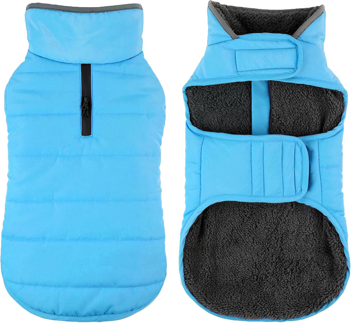 Waterproof Dog Winter Coat - Sky Blue / XS(Chest Girth:8.7-12.6")