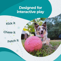 Jolly Pets Bounce-n-Play Dog Toy Ball - Pink / Large (8 in) - image 3