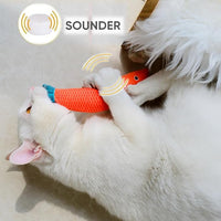 Cat Toys for Indoor Cats, 3 Catnip Fish Kicker with Little Bell Sound and Bonus Rope Toy, Soft and Durable Interactive Cat Fish for Kitten Exercise, Teething, and Play