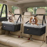 Conlun Dog Car Seat Booster, Steel Frame Anti-Collapse - Black / 2 Pack-Small Dogs under 20lbs