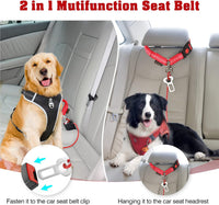 Chew Proof Dog Car Seat Belt - Red / 2 Pack - image 3