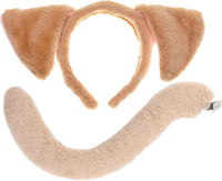 CHEU Puppy dog ears headband costume – Fun for Kids & Family - Brown 2