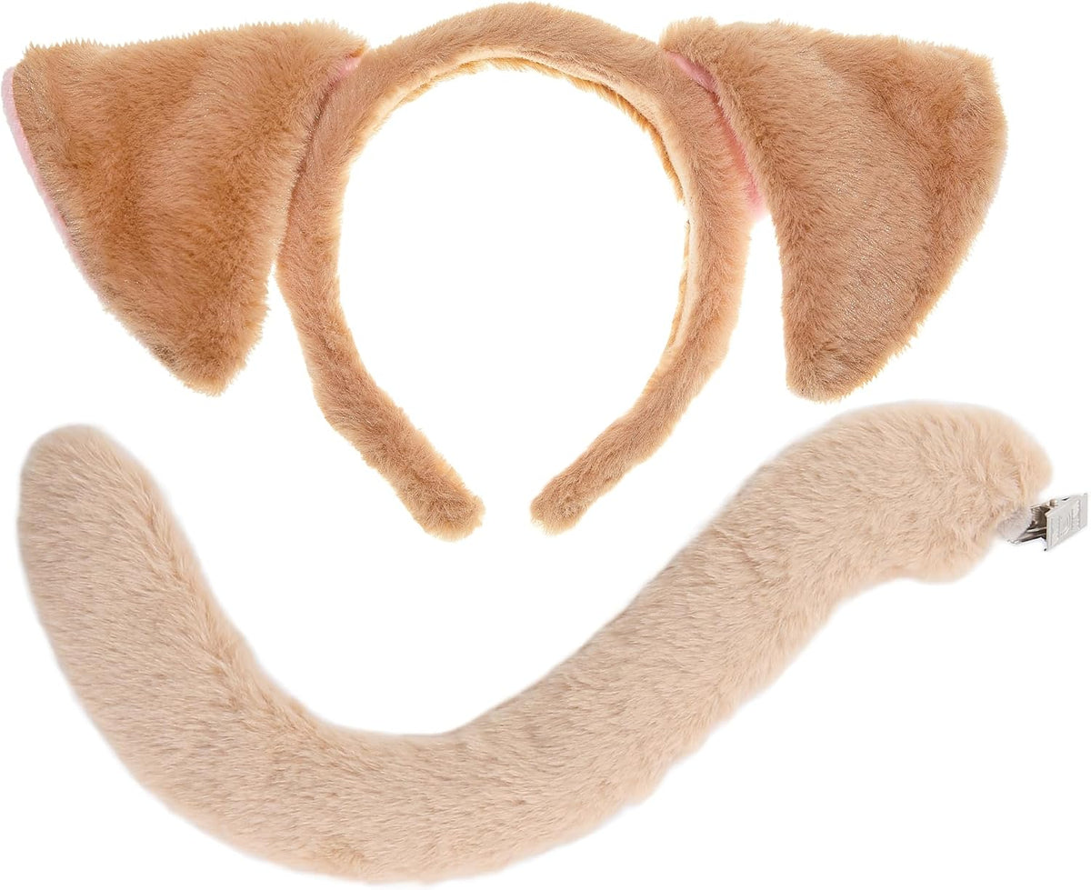 CHEU Puppy dog ears headband costume – Fun for Kids & Family - Brown 2