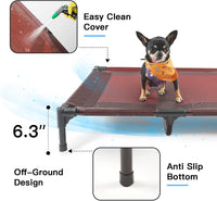 Elevated Dog Bed for Large Dogs 120lb - M (30"Lx 23"Wx6.3"H) / Red - image 3