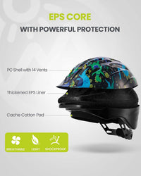 OutdoorMaster Toddler Helmet - A-Dinosaur Black / Small: 18.9-20.47 in. / 48-52 cm - image 3