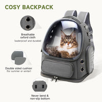 Cat Backpack Carrier, Breathable Cat Carrier Large Space Bubble Pet Backpack for Kitty Small Dog up - Dark Gray - image 4