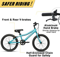 AVASTA Bilbo 18 20 24 Inch Kids Bike for Boys Girls Youth 5-14 Years - arctic / 20 Inch with Kickstand - image 3