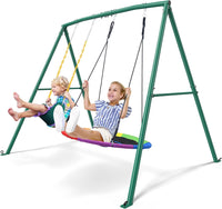 Trekassy 440lbs Swing Sets for Backyard - Green