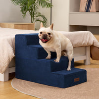 Dog Stairs for Small Dogs & Cats - Blue / 4-Step 18.5" H - image 4