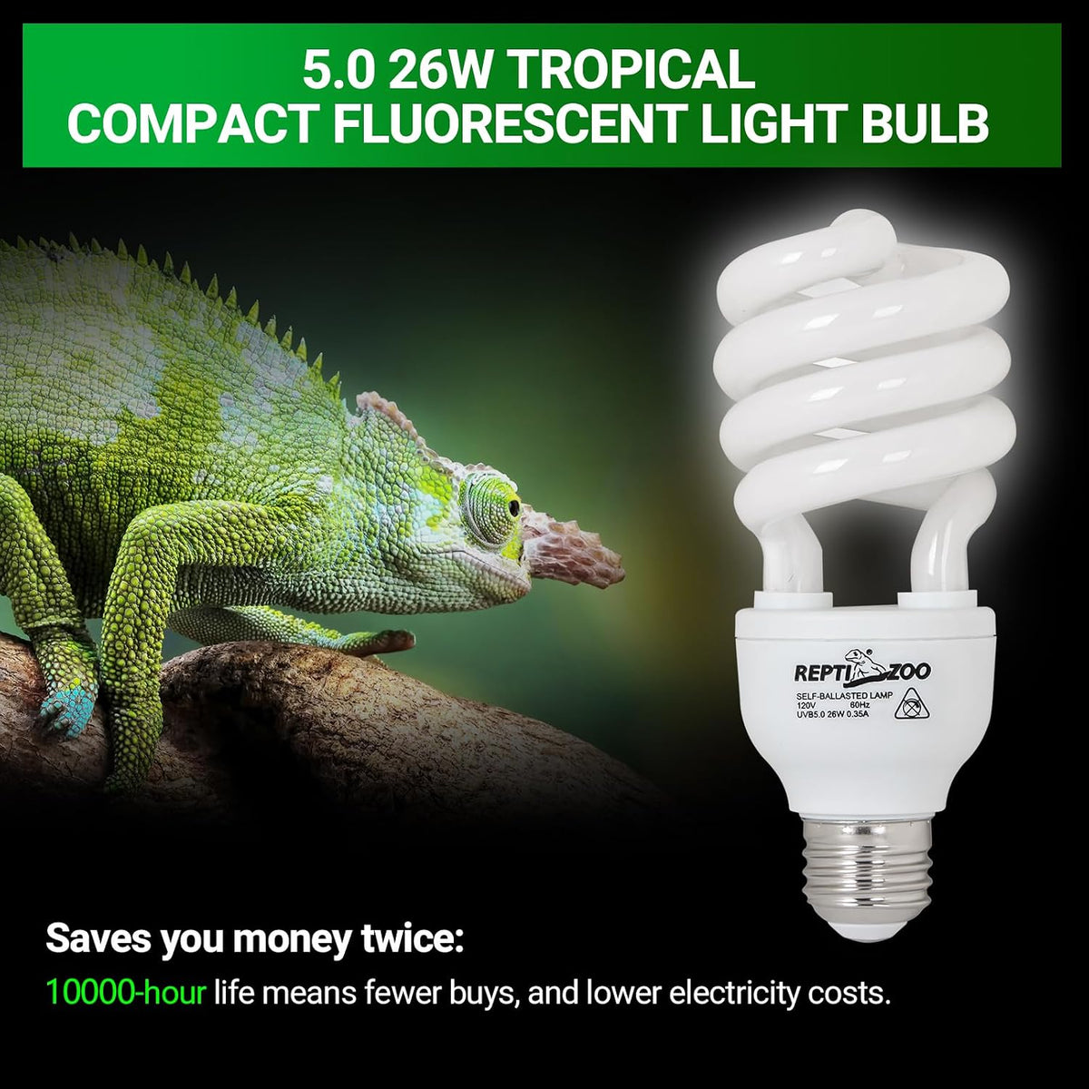 REPTI ZOO UVB Light for Tropical Reptile - 5.0 26W - image 4