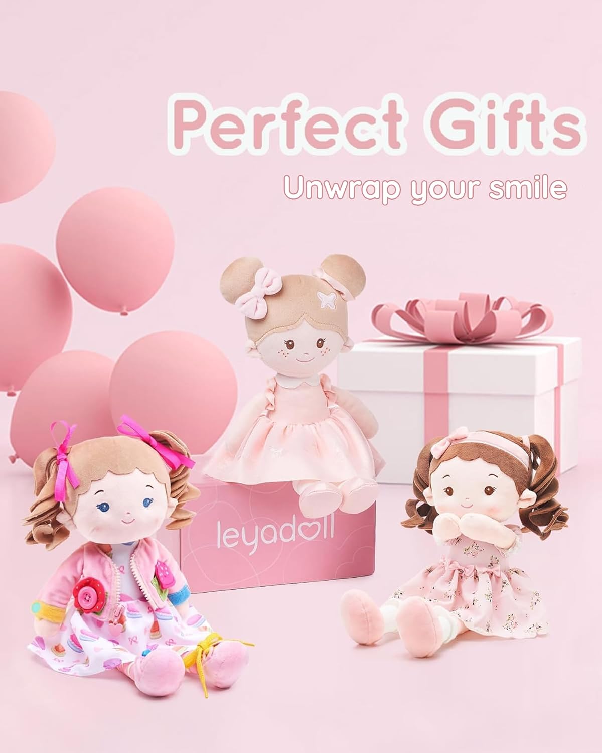 LeyaDoll 16 inch Montessori baby doll with buttons, zippers and laces - view 12