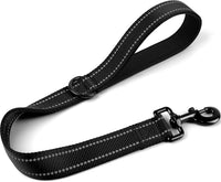 Joytale Short Dog Leash for Close Control & Training, 18" - 2 ft / Black
