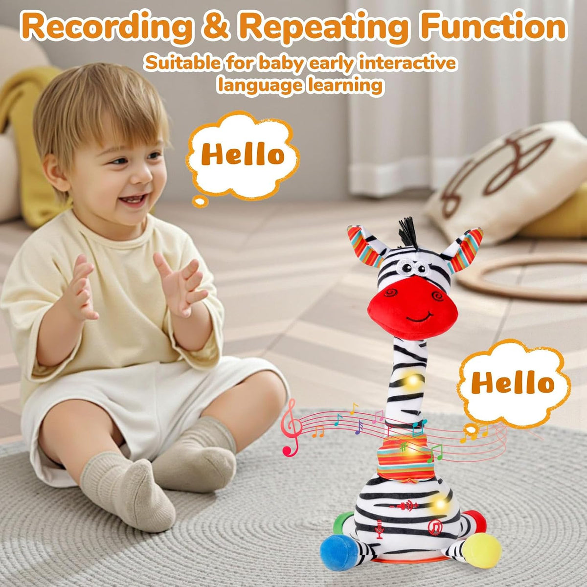 Baby Dancing Cactus, Talking, Glowing - Zebra - image 4