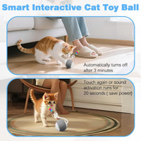 Upgraded 2.36 Inch Large Interactive Cat Toys Ball for Indoor Cats - Gray - image 3