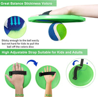 Jalunth Ball Catch Set Games Toss Paddle - Green / 2 - image 2