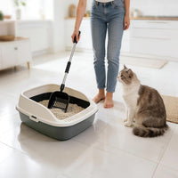 Cat Litter Scoop, Metal Litter Scooper with Detachable Long Handle – Daily Care for Cats - image 2