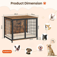MAHANCRIS Dog Crate Furniture with Cushion - 31.5"L x 21.7"W x 25.6"H / Rustic Brown - image 4