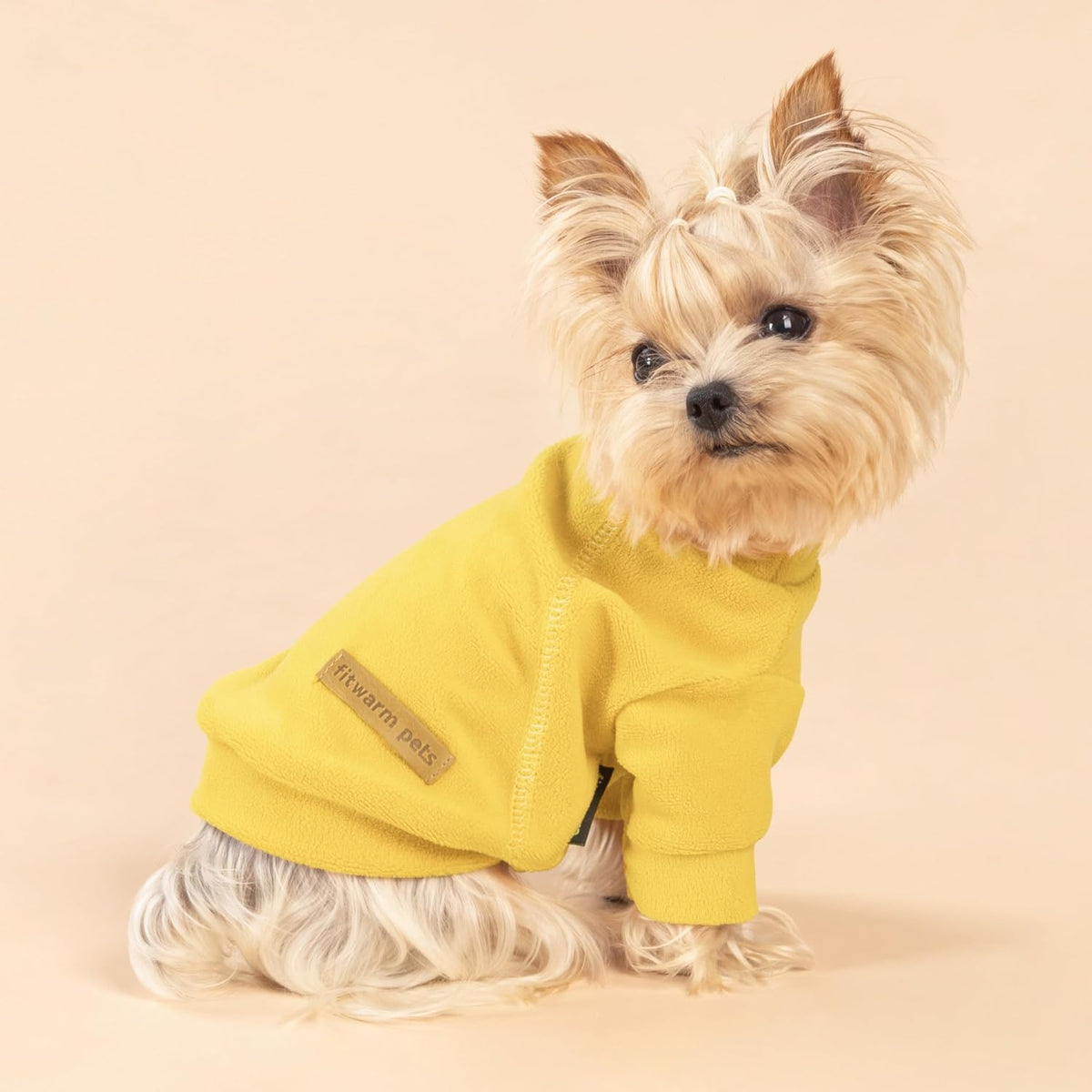 Fitwarm 3 Pack Classic Fleece Dog Sweater - Small / Orange-Yellow-Coffee - image 4