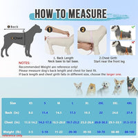 Lukovee Recovery Suit for Dogs, Zipper On Recovery Suit for Female Male Dog, Onesie Abdominal Wounds Cone E-Collar Alternative Prevent Licking Spay Recovery Suit