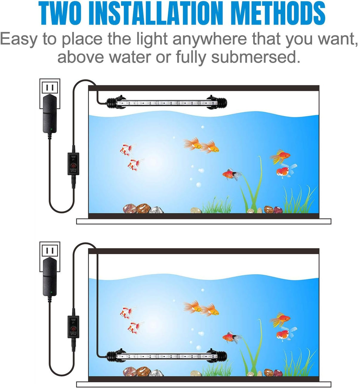 7.5" Color Changing LED Fish Tank Aquarium Submersible Light - image 4