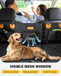 Back Seat Extender for Dogs - Black & Orange / L - For Cars/ Mid-Size SUV/ Small Truck - image 3