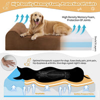 Orthopedic Dog Beds for Large Dogs - 60.0"L x 48.0"W x 7.0"TH / Premium Version-Chocolate - image 2