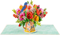 Poppy Blooms Pop Up Flower Bouquet Card