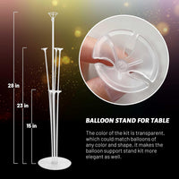 JOYYPOP 4 Sets Balloon Stand Kit For Table - 10 Pack Clear - image 2