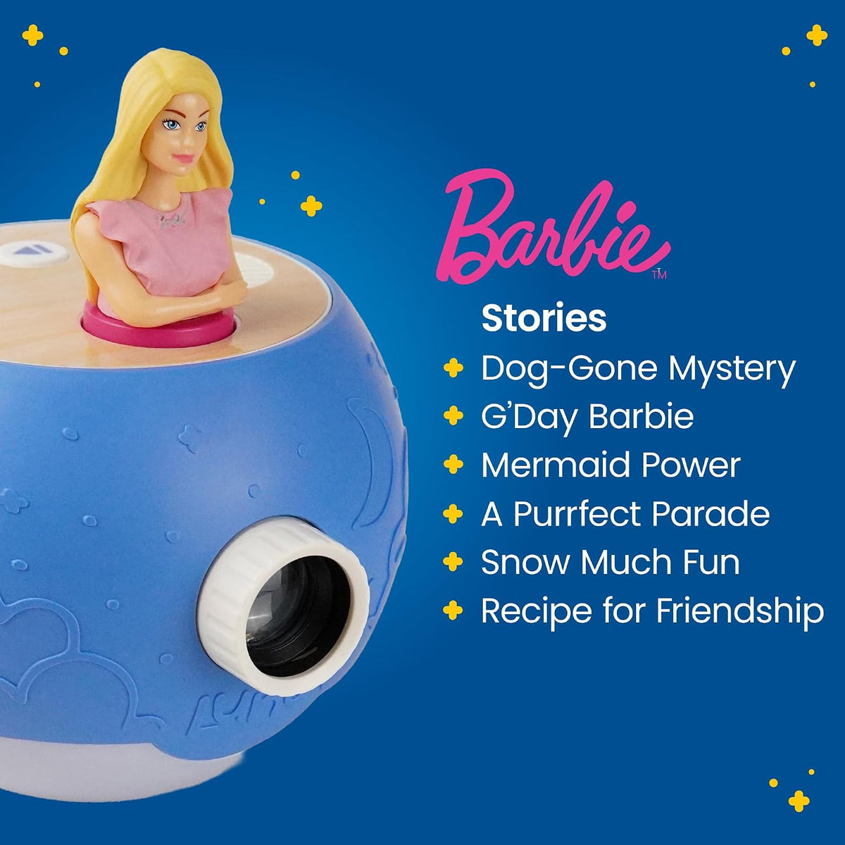 Kids Pink Book Projector, 5 Read Aloud Fairytale Stories - Barbie, Owl & Projector - image 4