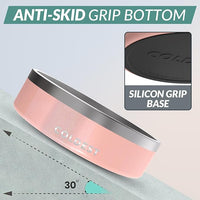 Coldest Dog Bowl - Anti Rust Metal, Non Slip, 3 Layers Insulated Stainless Steel Dog Bowls - Spill Proof & Heavy Duty - Water Bowl for Dogs, Cats & Pets, Dish Washer Safe (42 oz, Forever Pink Glitter)