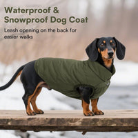 ASENKU Dog Winter Coat Dog Fleece Puffer Jacket for Small Medium - X-Large / Armygreen - image 4