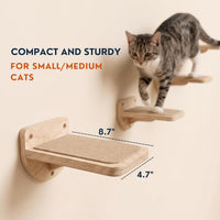 INICIO Cat Wall Steps, Natural Wood - Natural - image 3