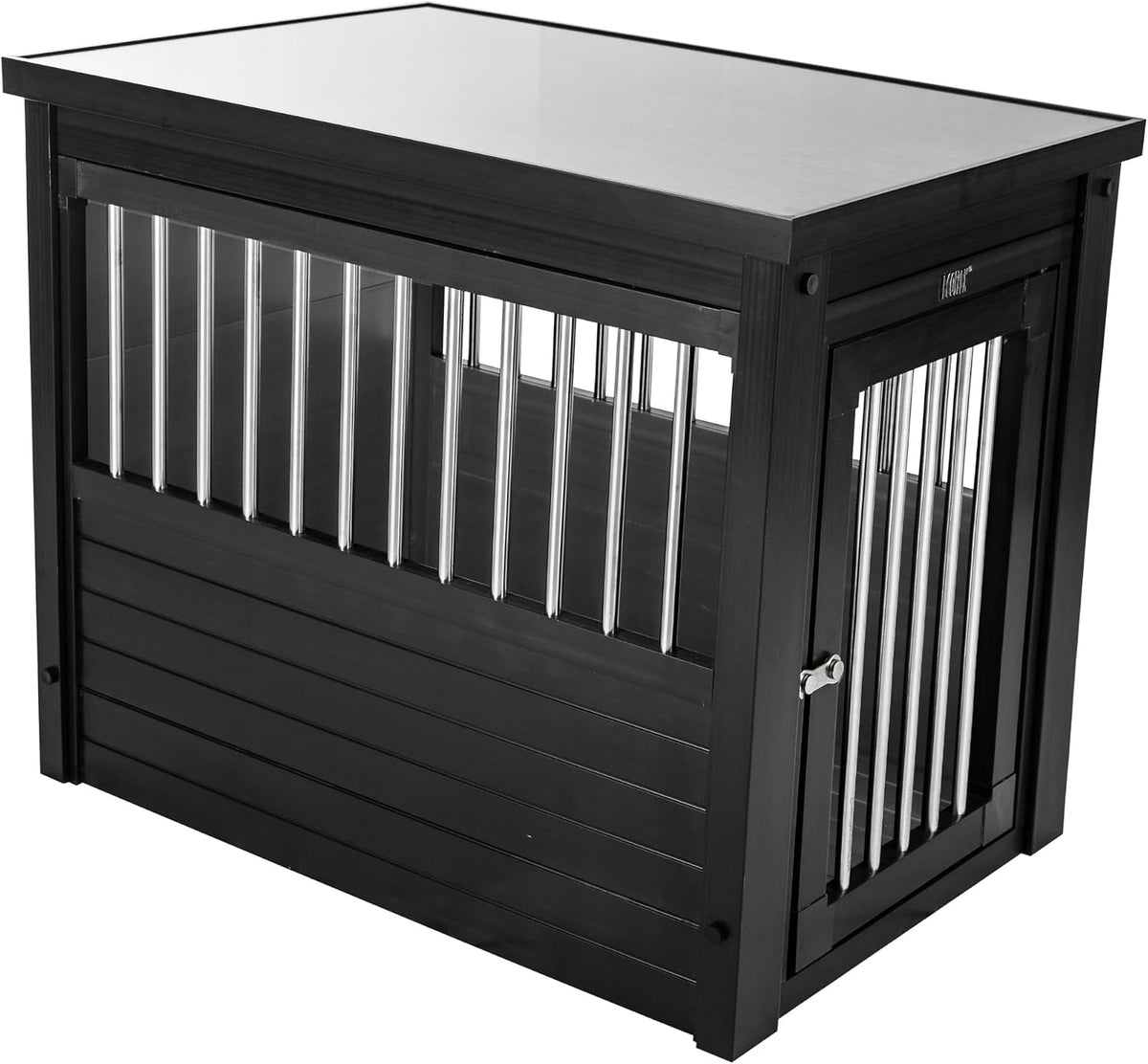 New Age Pet ECOFLEX Large Furniture Style Dog Crate & End Table - Black / 29.5"L x 21.1"W x 25.2"H - image 3