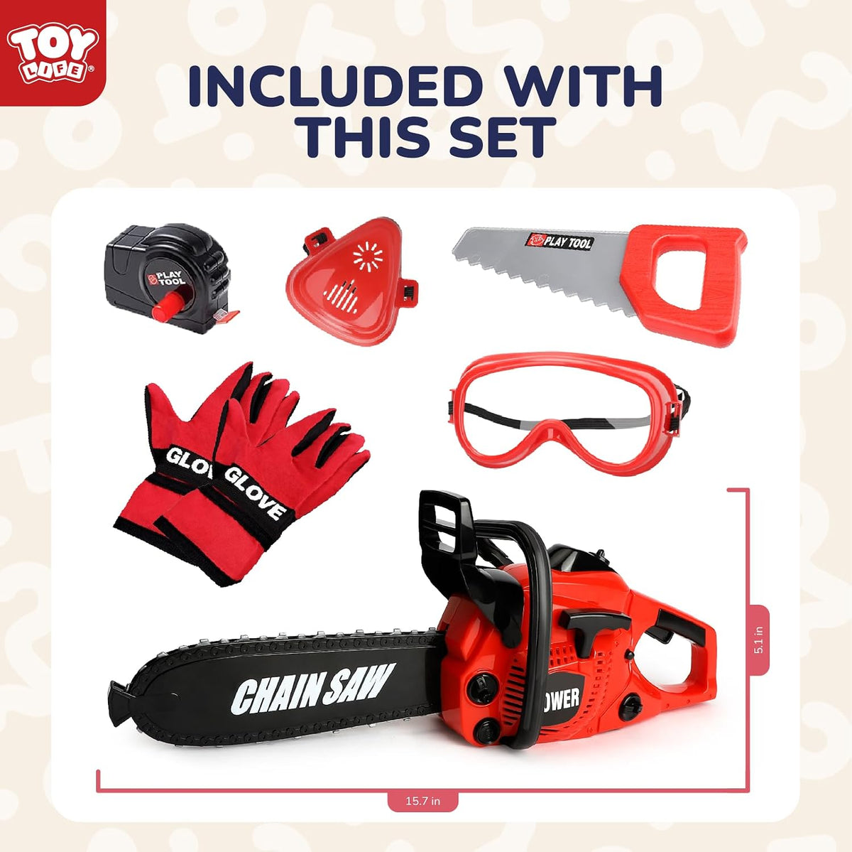 TOY Life Kids Tool Set with Kids Tool Belt & Toy Drill - Toy Chainsaw Kids Tool Set - image 3