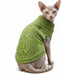 Cat Sweater Stretchy, 19 Colors, 6 Sizes - Green / Small / Vest