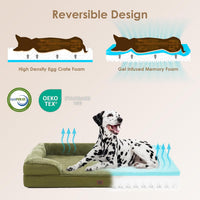 EHEYCIGA Orthopedic Dog Beds Large Sized Dog - Olive Green / 46.0"l X 35.0"w X 7.5"th - image 4