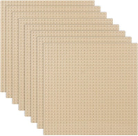 LVHERO 8 Pack Classic Baseplates Building Plates for Building Bricks - Sand / 8