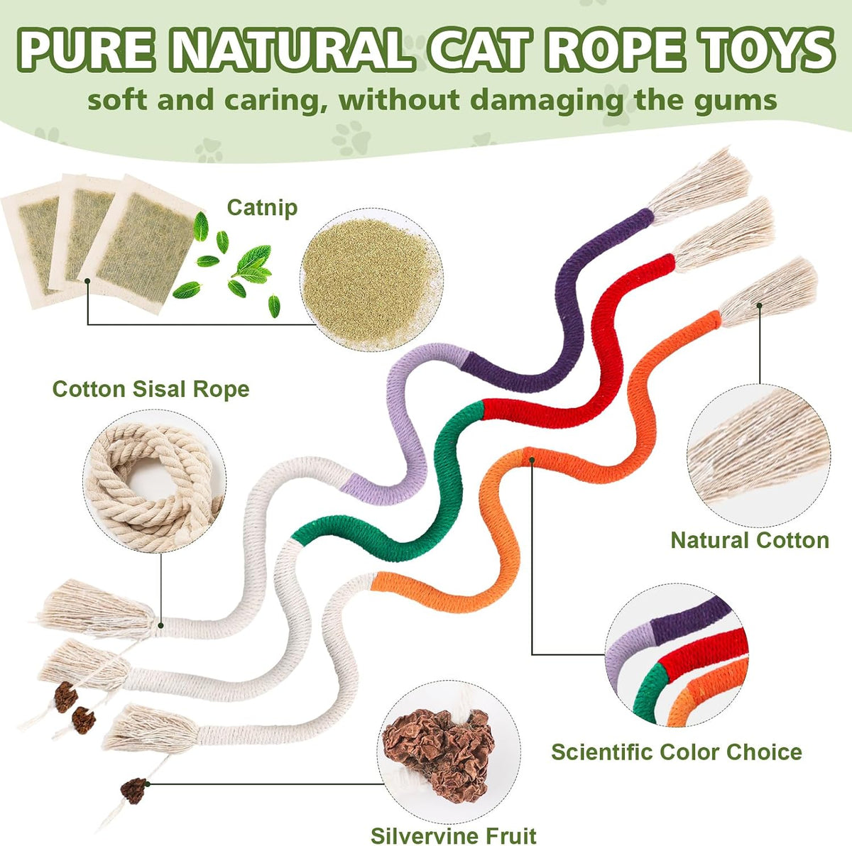 6 Pack Silvervine Sticks for Cat, Natural Catnip Toys – Essentials for Cats - 27 Pack - image 2