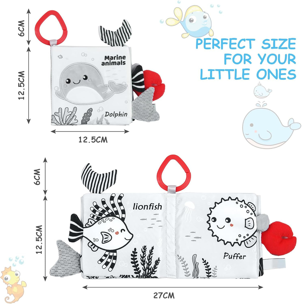 Vicloon Baby Soft Cloth Books - Marine Creatures - image 2